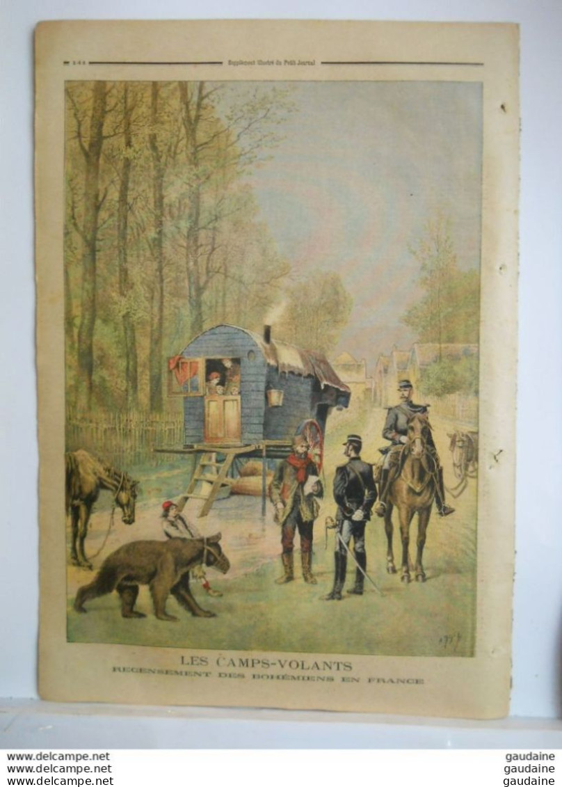 Le Petit Journal N°233 – 5 Mai 1895 – La Sarabande (tableaux De ROYBET) -  Bohémiens En France Tziganes ROULOTTE - Le Petit Journal