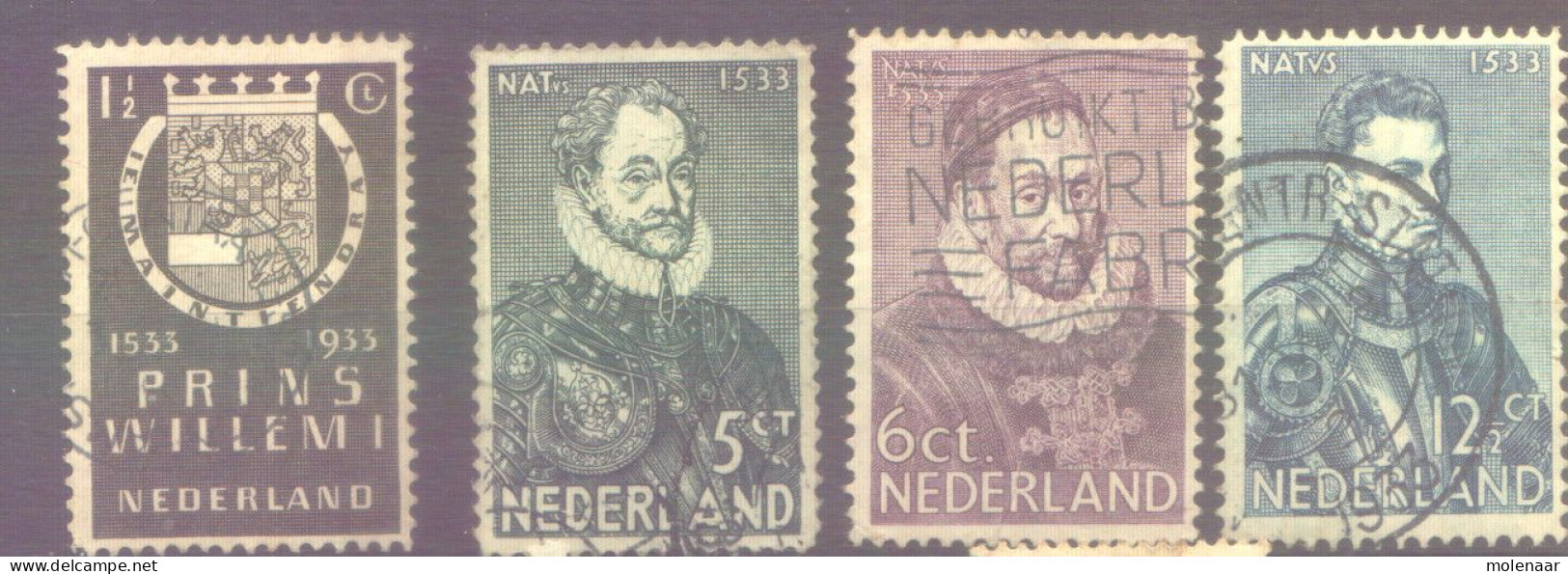 Postzegels > Europa > Nederland > Periode 1891-1948 (Wilhelmina) > 1930-48 > Gebruikt No. 252-255 (11872) - Oblitérés