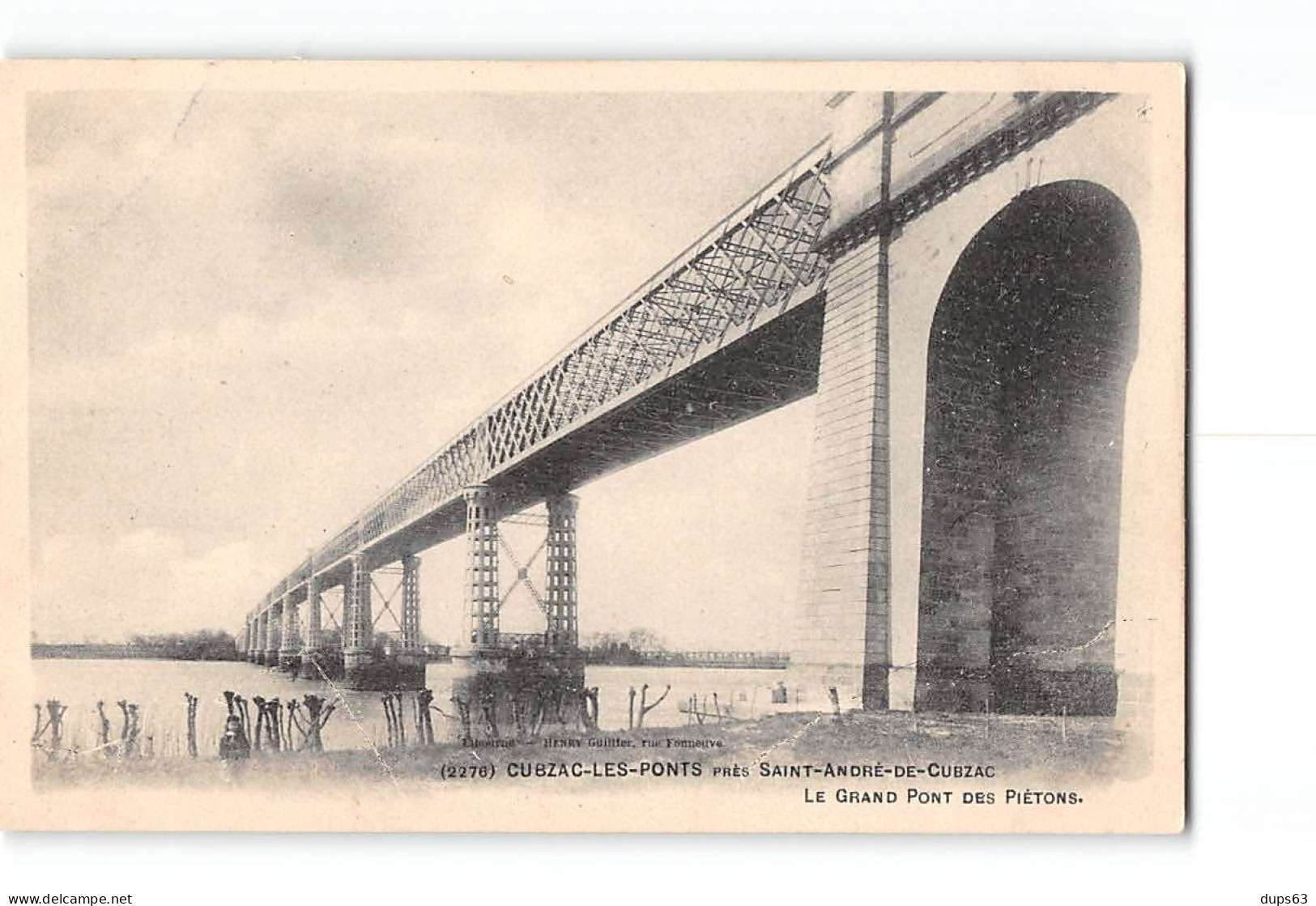 CUBZAC LES PONTS - Le Grand Pont Des Piétons - Très Bon état - Cubzac-les-Ponts