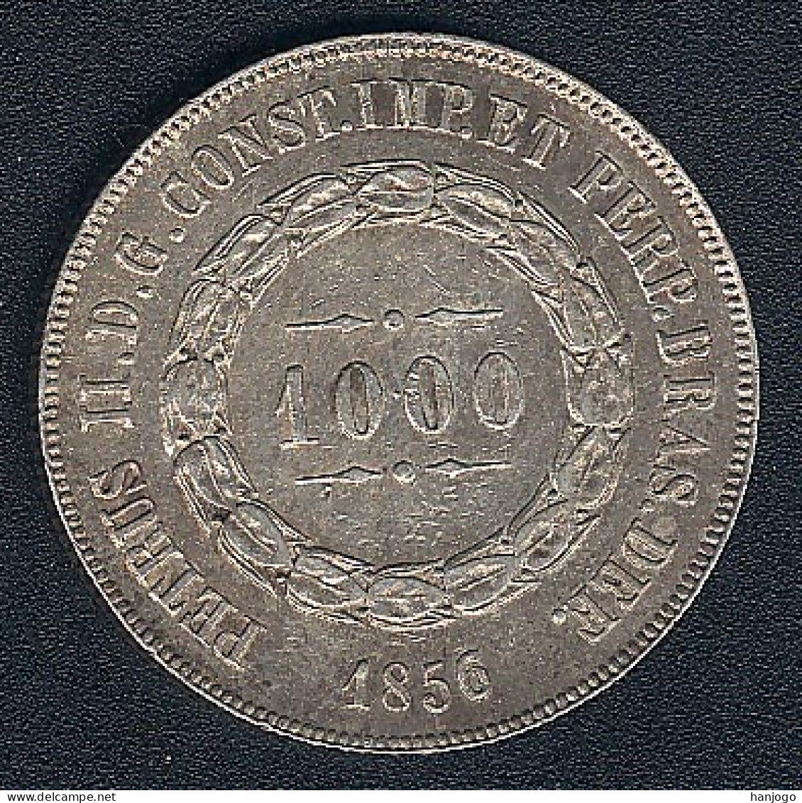 Brasilien, 1000 Reis 1856, Silber, XF - Brasilien