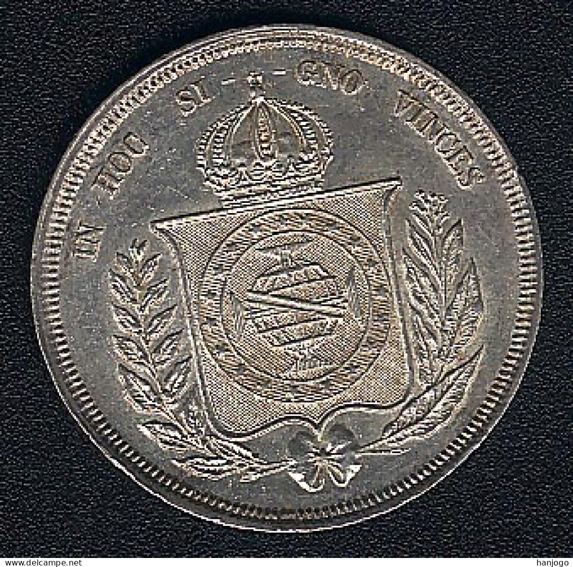 Brasilien, 500 Reis 1863, Silber, AUNC - Brésil