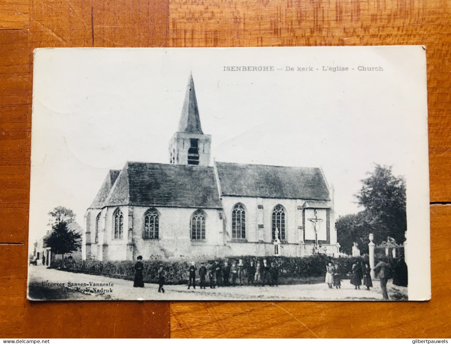 POSTKAART IZENBERGE - KERK - Alveringem