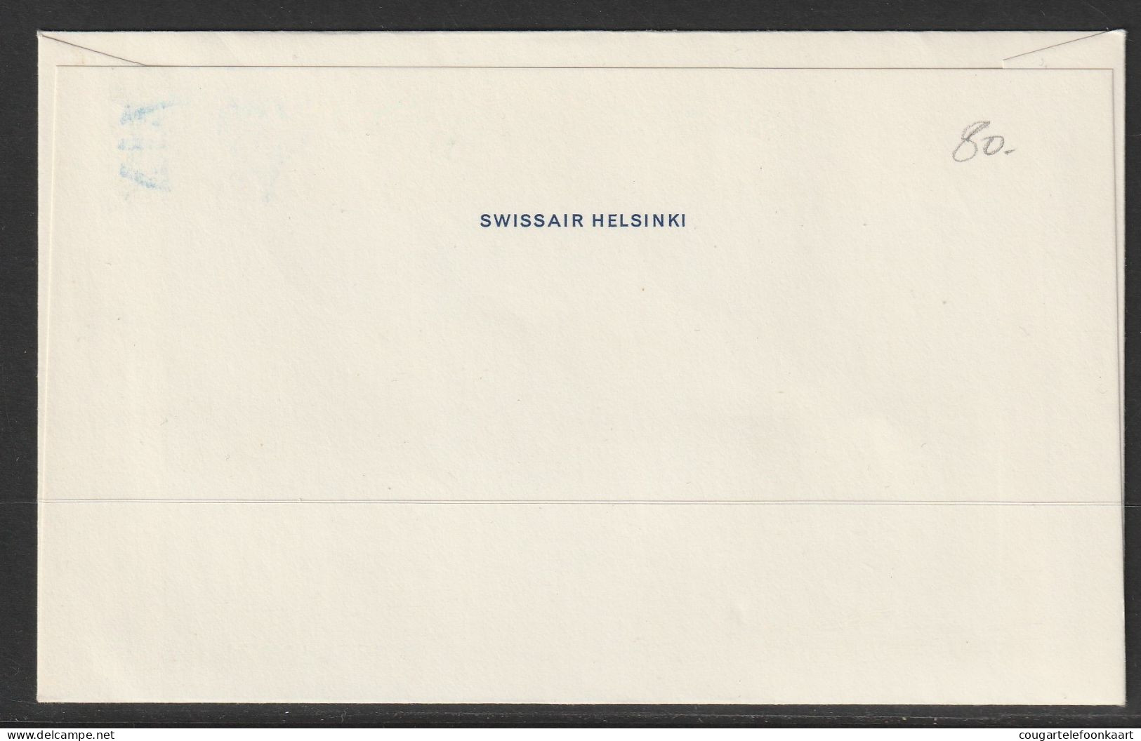 1967, Swissair, Erstflug, Helsinki - Zürich - Storia Postale