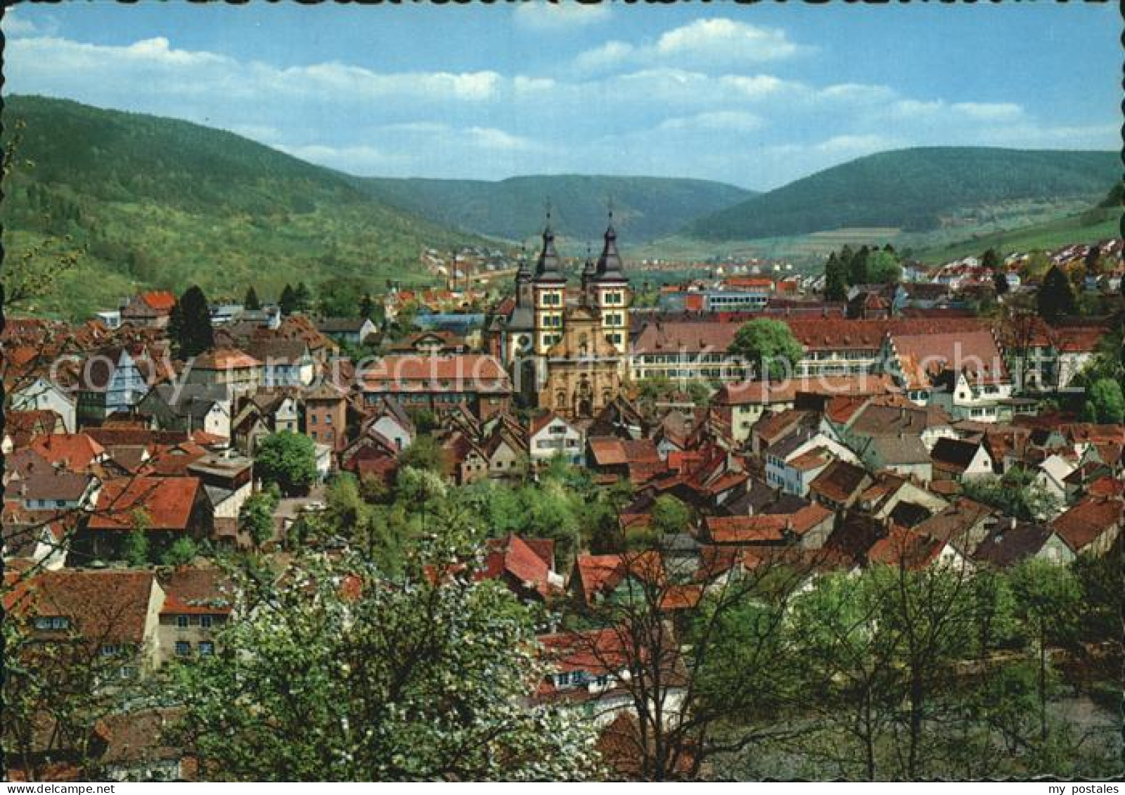 72454847 Amorbach Miltenberg Panorama Luftkurort Odenwald  - Amorbach