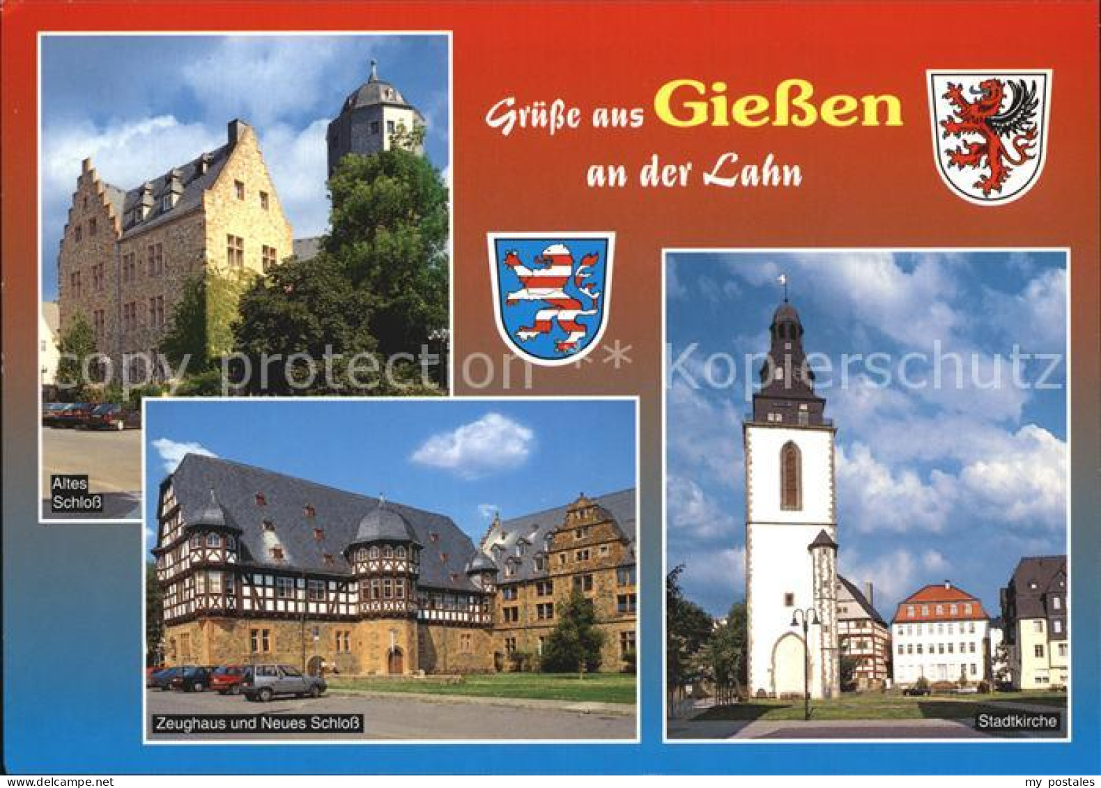 72454806 Giessen Lahn Altes Schloss Zeughaus Neues Schloss Stadtkirche Giessen - Giessen