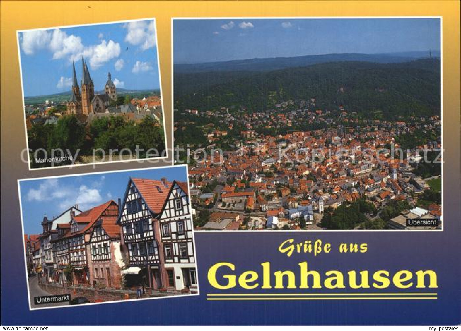 72454754 Gelnhausen Untermarkt Marienkirche Fliegeraufnahme Gelnhausen - Gelnhausen