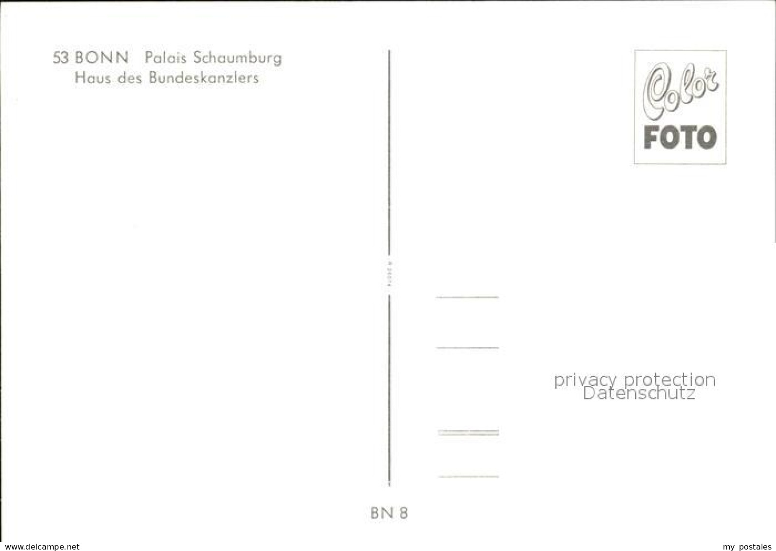 72454428 Bonn Rhein Palais Schaumburg Haus Bundeskanzlers  Bad Godesberg - Bonn