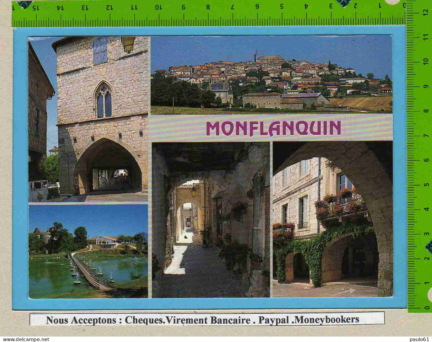 Lot 4  Cartes MONFLANQUIN   Vue Generale Aerienne - Monflanquin