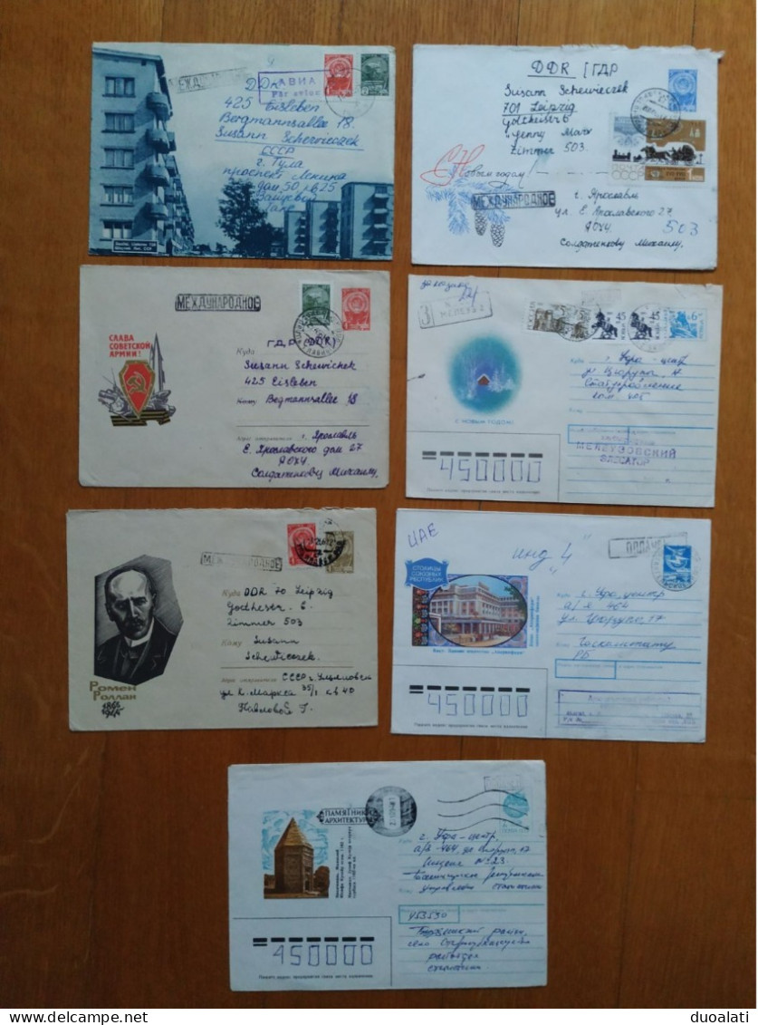 USSR Soviet Union Nice Collection Of 7 Traveled Covers - Sammlungen