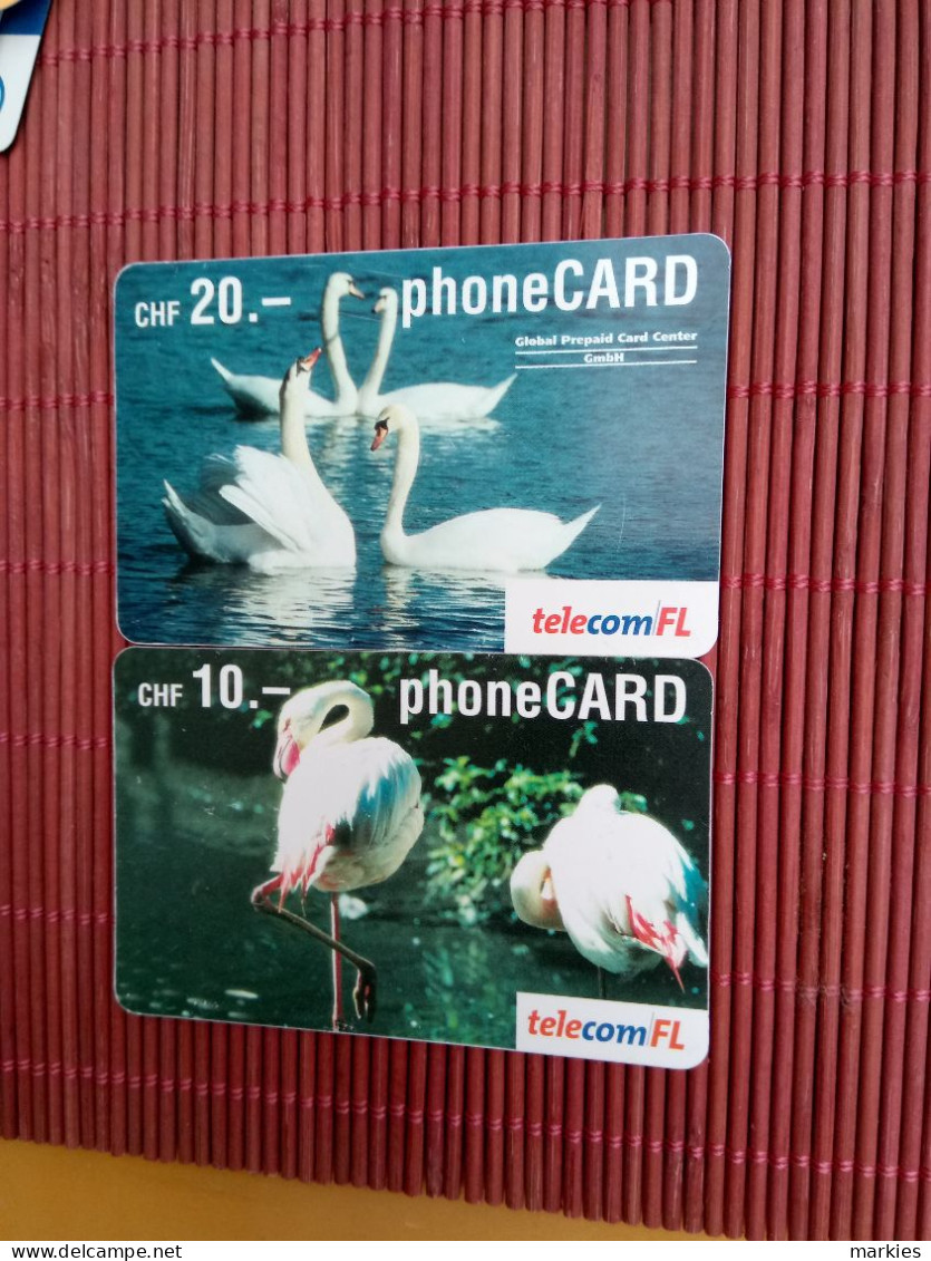 2 Prepaidcards  Birds Ducks  Used Rare ! - Switzerland