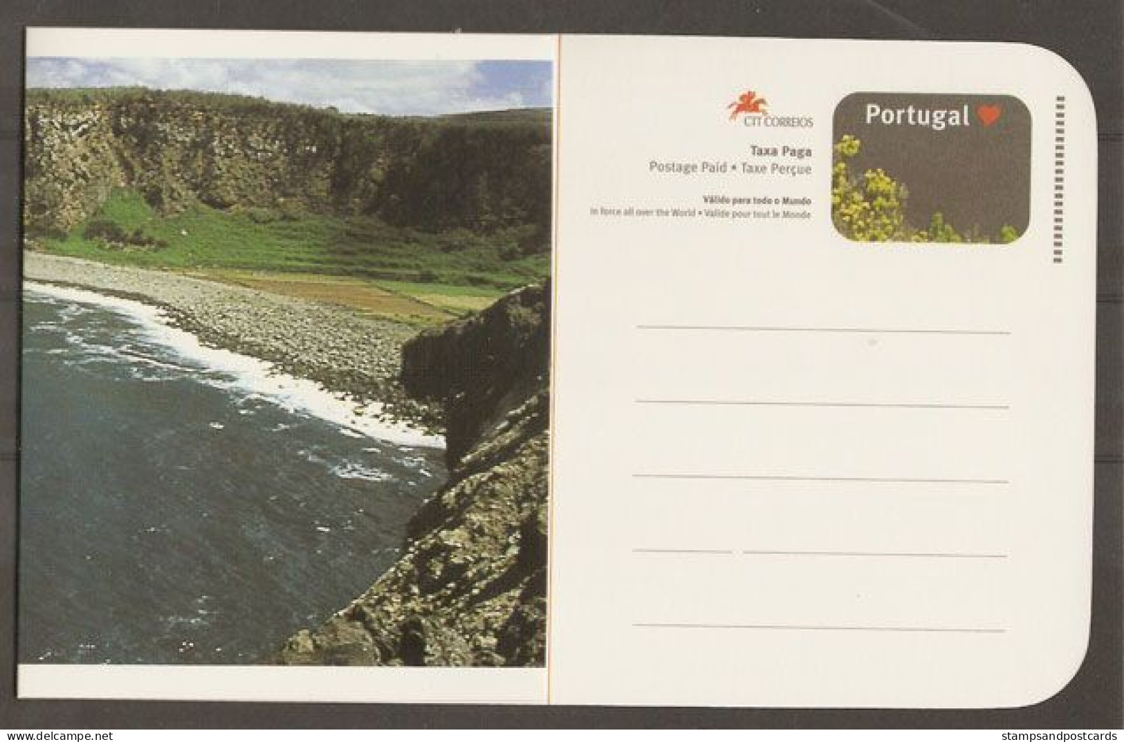 Portugal 2004 Entier Postal Açores Ile São Jorge Vulcanique 2004 Azores Stationery S. Jorge Island Vulcan Vulcanic - Vulkane