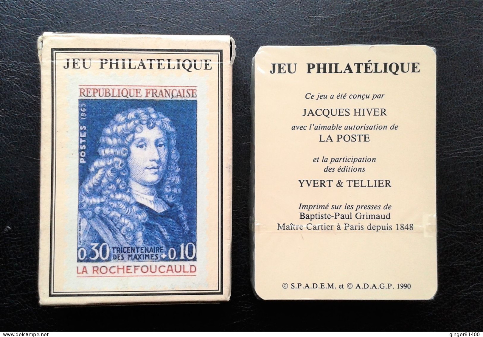 Collection ! Jeu Complet 54 Cartes "Jeu Philatélique" (GRIMAUD) De 1990 En Très Bon état. Voir Photos - Playing Cards (classic)