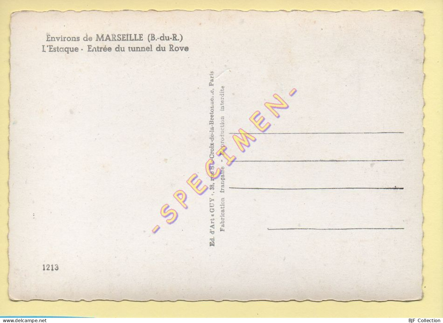 13. MARSEILLE – L'Estaque / Entrée Du Tunnel Du Rove (animée) (voir Scan Recto/verso) - L'Estaque