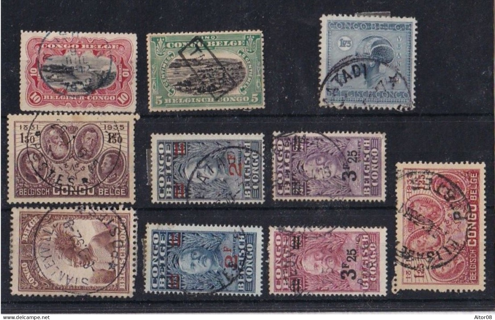 JOLI LOT DE TIMBRES CONGO BELGE .  NEUF ET OBLITERES.ANNEES 30/40 .BELLE COTE.A VOIR - Colecciones