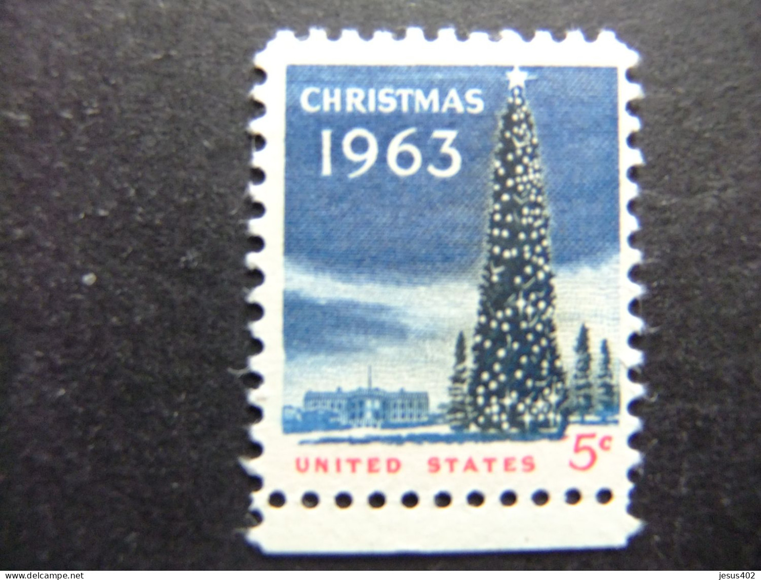 ESTADOS UNIDOS / ETATS-UNIS D'AMERIQUE 1963 / NAVIDAD / ÁRBOL Y CASA BLANCA YVERT 755 **MNH - Neufs