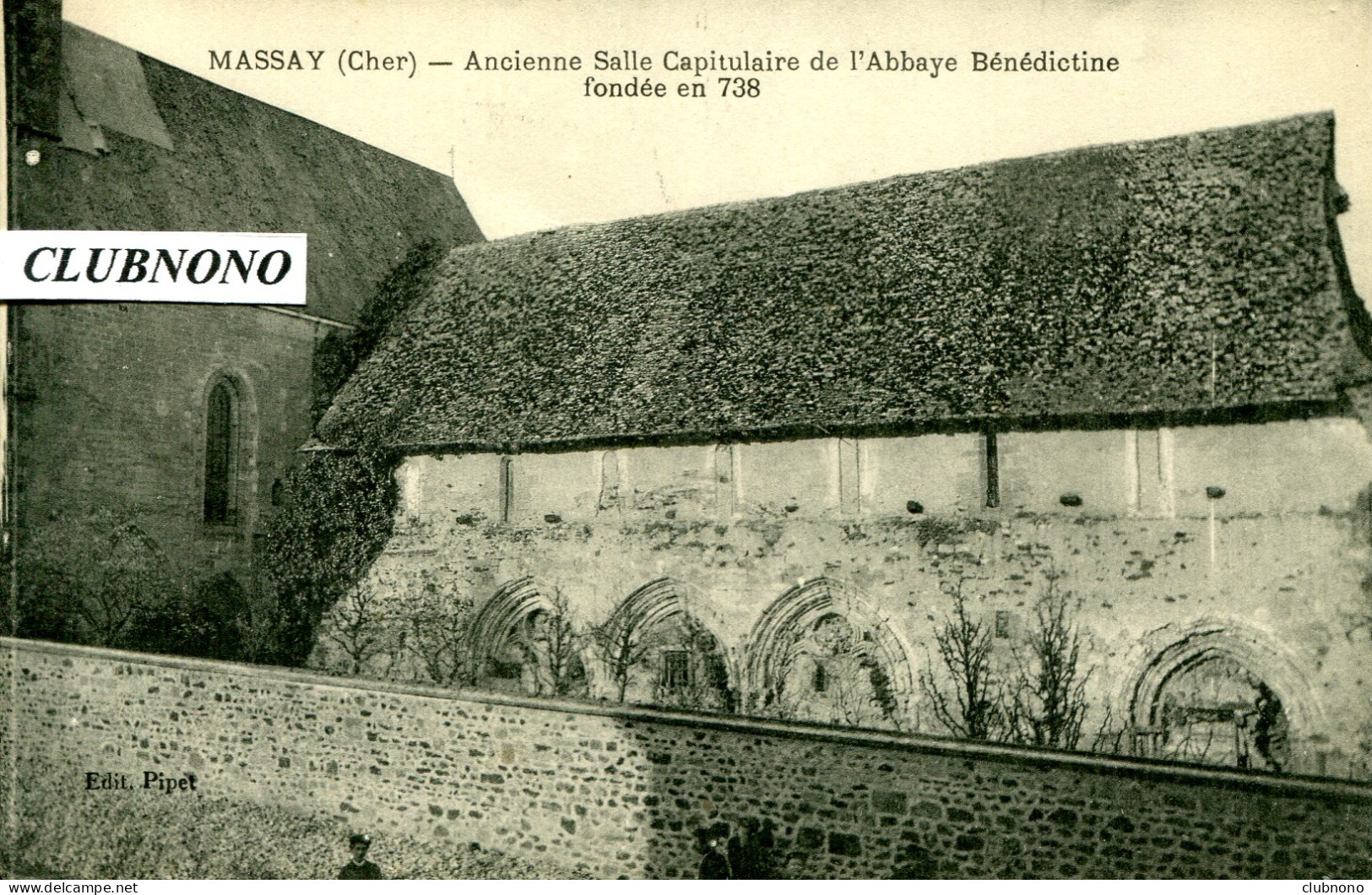 CPA - MASSAY - ABBAYE BENEDICTINE - ANCIENNE SALLE CAPITULAIRE (ETAT PARFAIT) - Massay