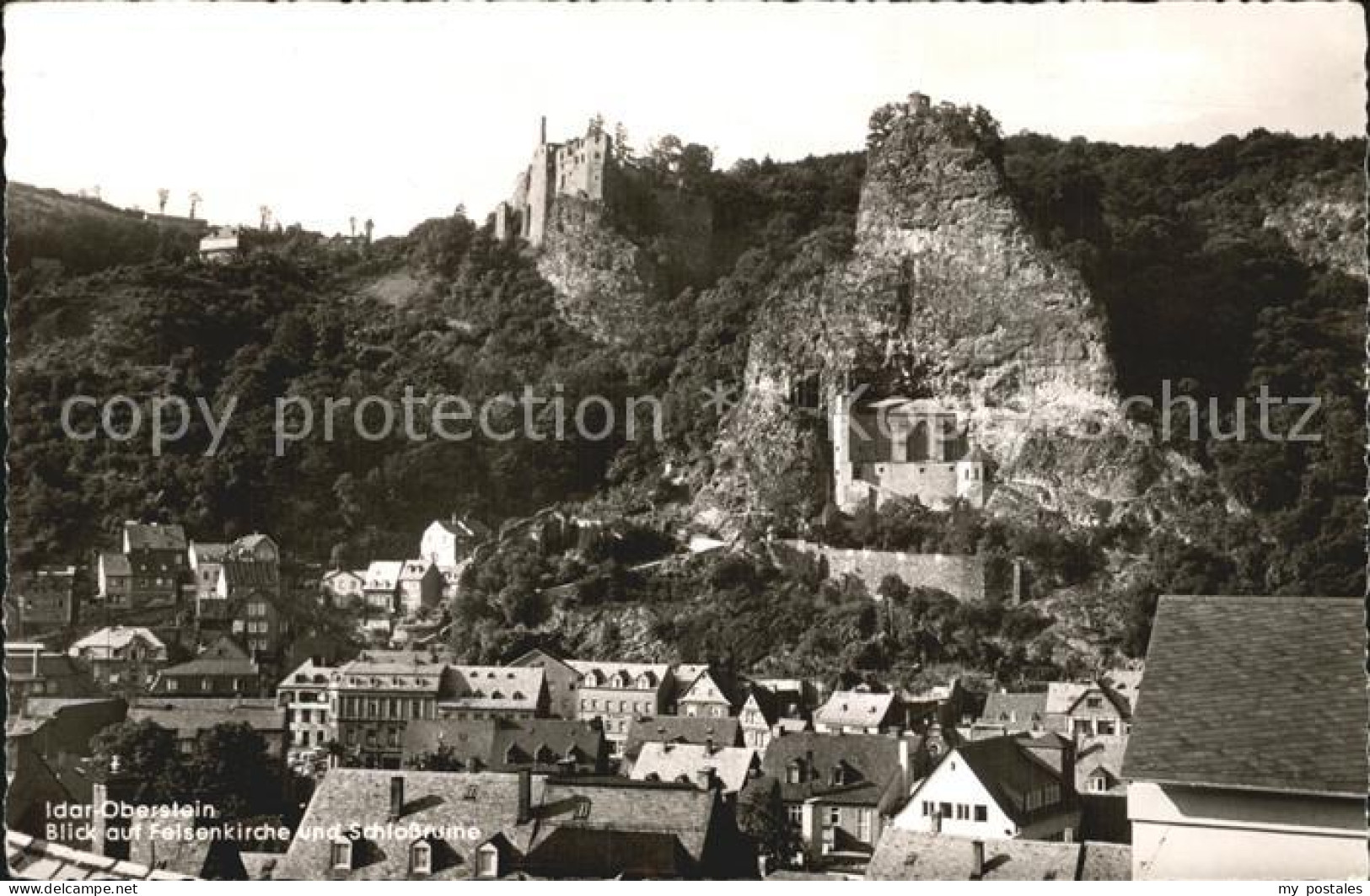 72453019 Idar-Oberstein Altstadt Mit Felsenkirche Und Schlossruine Idar-Oberstei - Idar Oberstein