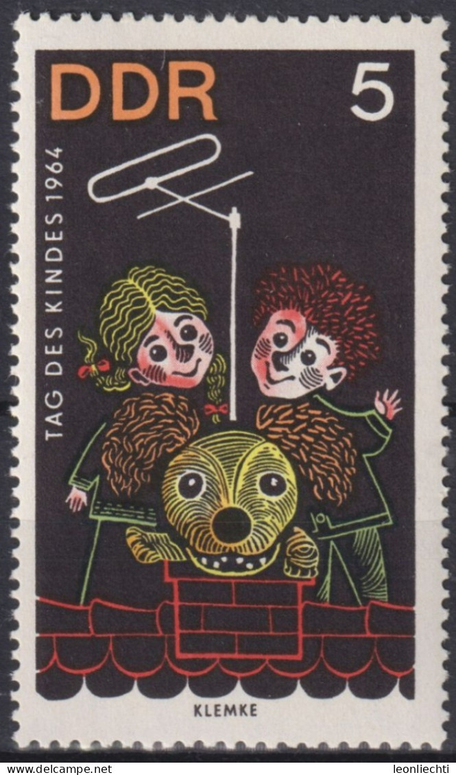 1964 DDR, ** Mi:DD 1025, Yt:DD 728, Flax, Krümel Und Struppi, Bilder Von Fernsehfunk, Tag Des Kindes - Comics