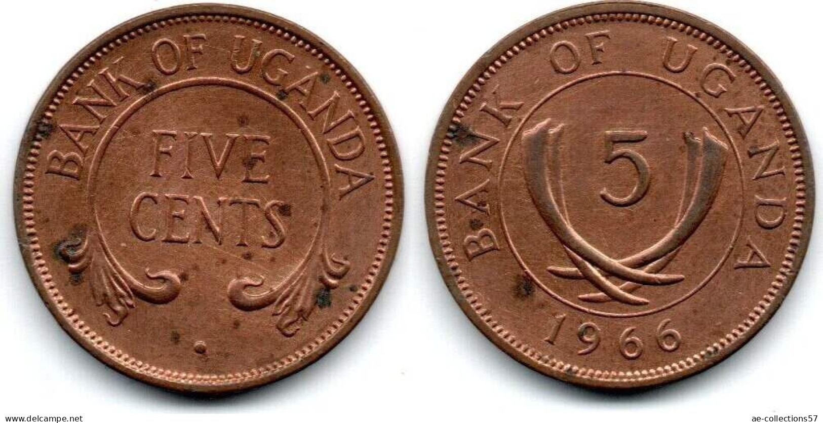 MA 31280 / Ouganda 5 Cents 1966 SUP - Uganda
