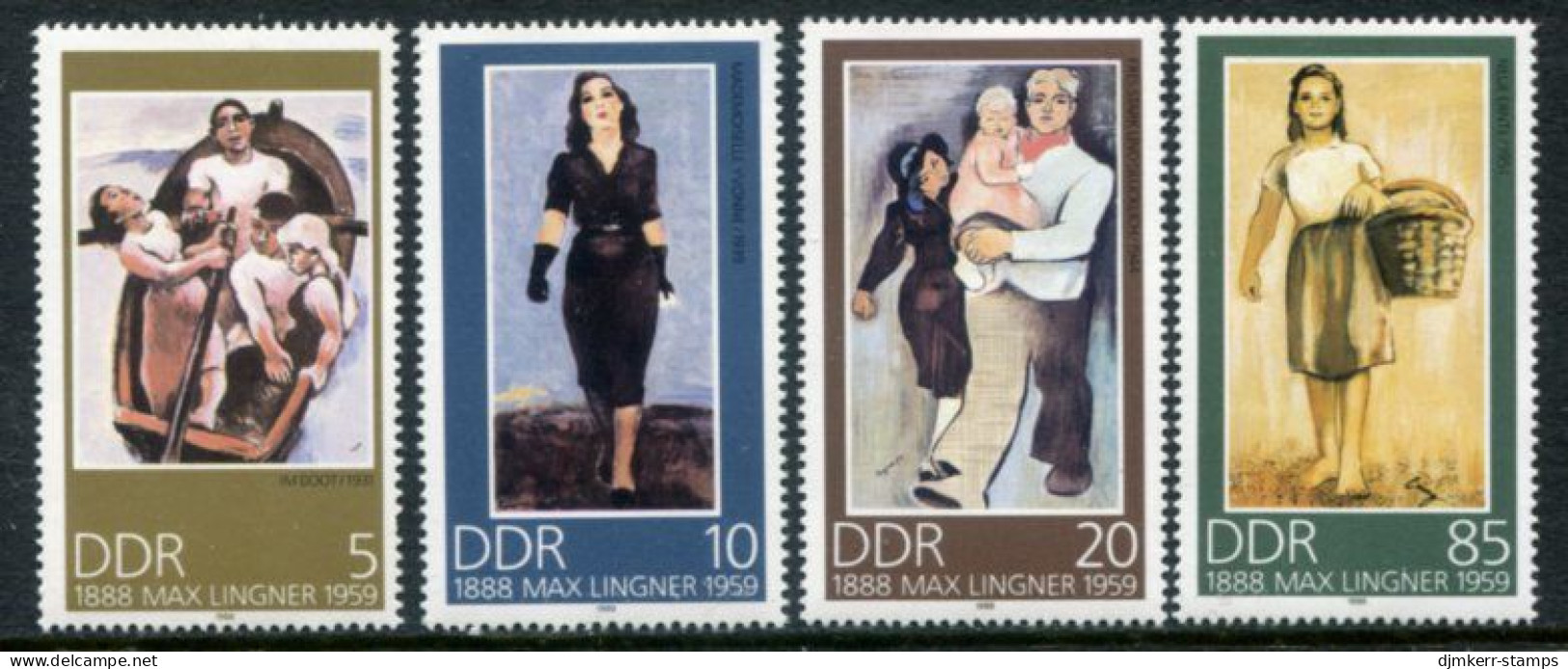 EAST GERMANY / DDR 1988 Max Lingner Birth Centenary  MNH / **.  Michel 3209-12 - Unused Stamps