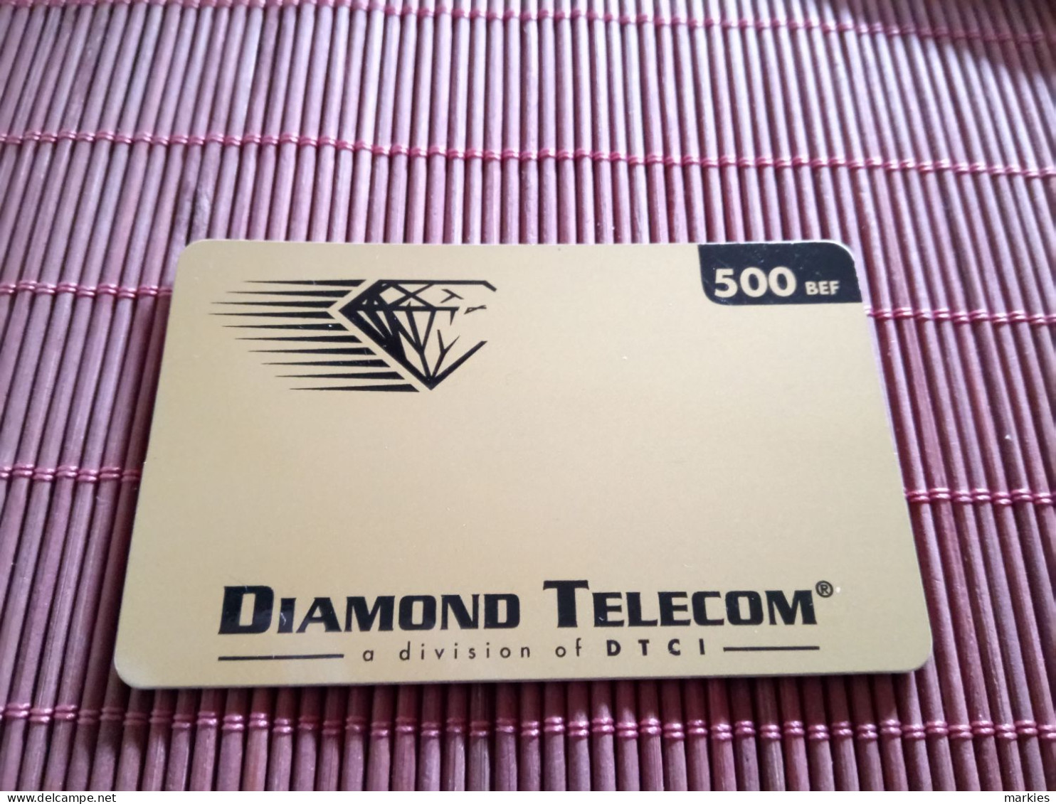 Diamond Telecom Prepaid Belgium  With Backside Global One Used Rare - [2] Prepaid & Refill Cards