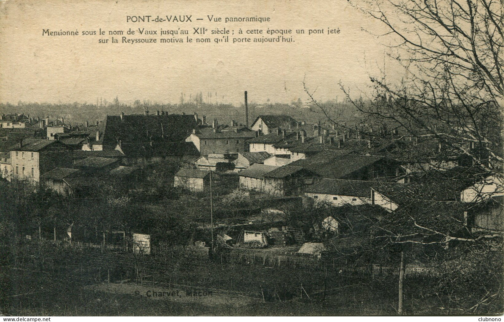 CPA -  PONT-DE-VAUX - VUE PANORAMIQUE - Pont-de-Vaux