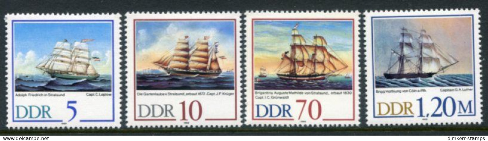 EAST GERMANY / DDR 1988 Sailing Ships MNH / ** .  Michel 3198-201 - Unused Stamps