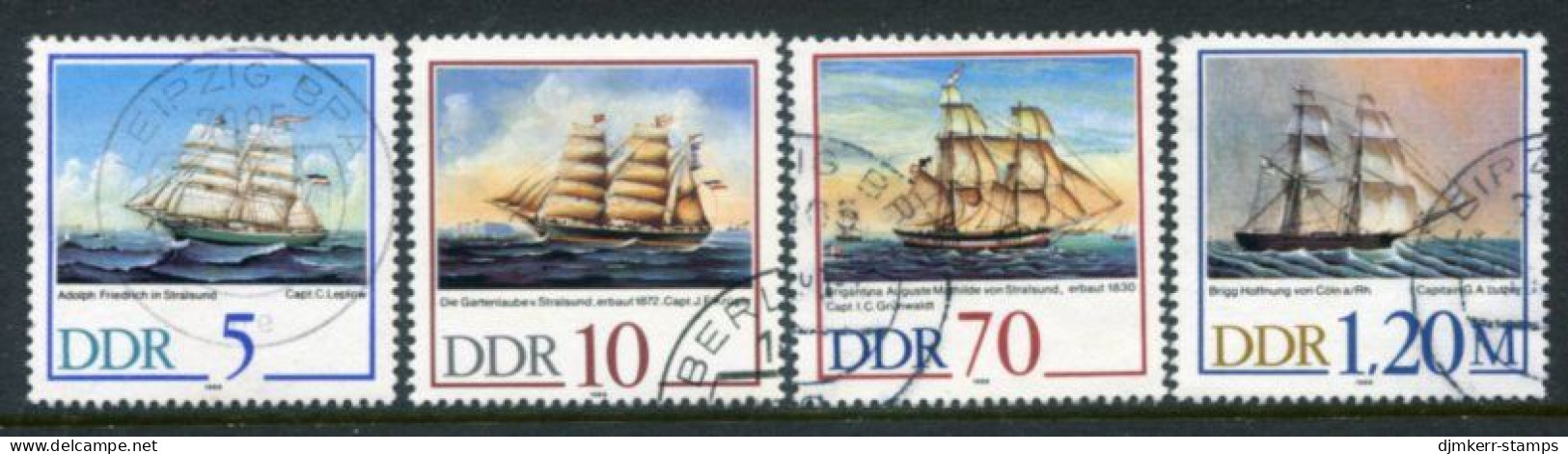 EAST GERMANY / DDR 1988 Sailing Ships Used .  Michel 3198-201 - Used Stamps