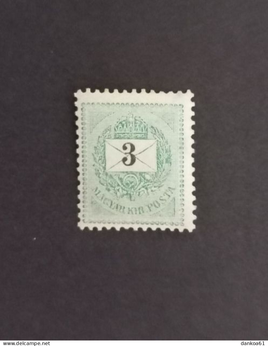 K. U. K. Ungarn 3 Kr. Schwarznummer, Ungebraucht Mit Wz Mit Gummi. - Unused Stamps