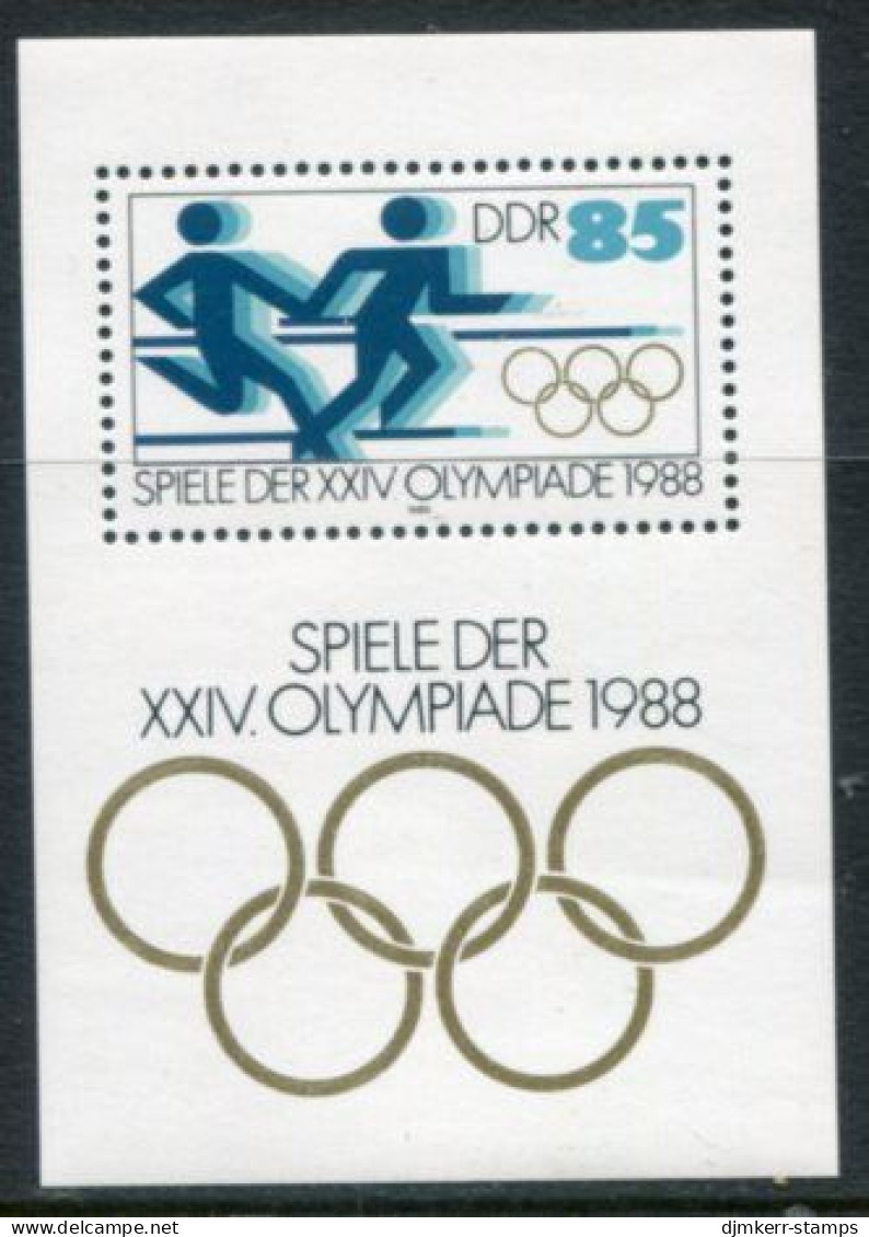 EAST GERMANY / DDR 1988 Olympic Games Block  MNH / ** .  Michel Block 94 - Ongebruikt