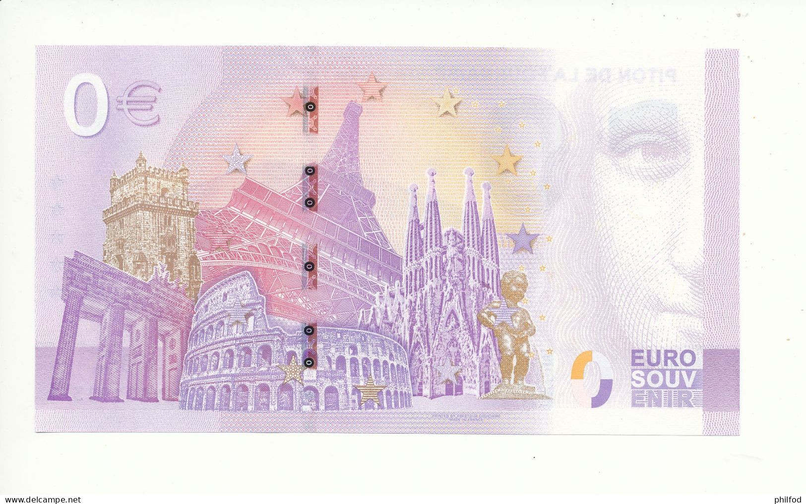 Billet Souvenir - 0 Euro - PITON DE LA FOURNAISE ÎLE DE LA RÉUNION - UEGY - 2023-10 - N° 1913 - Kilowaar - Bankbiljetten