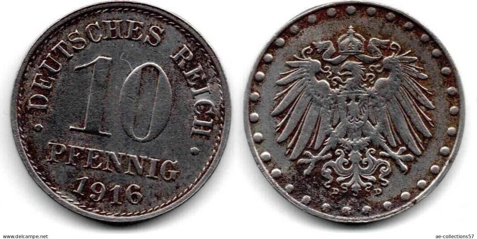 MA 31296 / Allemagne - Deutschland - Germany 10 Pfennig 1916 D TB+ - 10 Pfennig