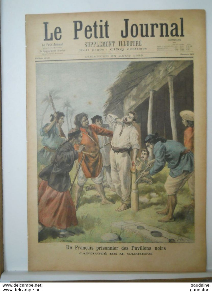 Le Petit Journal N°249 – 25 Aout 1895 – Captivité Mr Carrere Tonkin - Viet Nam - Expédition De Madagascar - Le Petit Journal