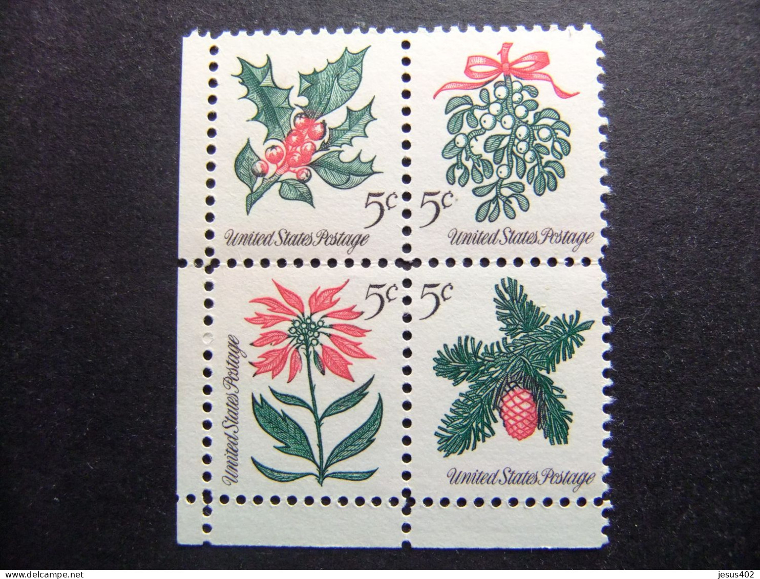ESTADOS UNIDOS / ETATS-UNIS D'AMERIQUE 1964 / NAVIDAD FLORES SERIE BLOQUE YVERT 769 /72 **MNH - Unused Stamps