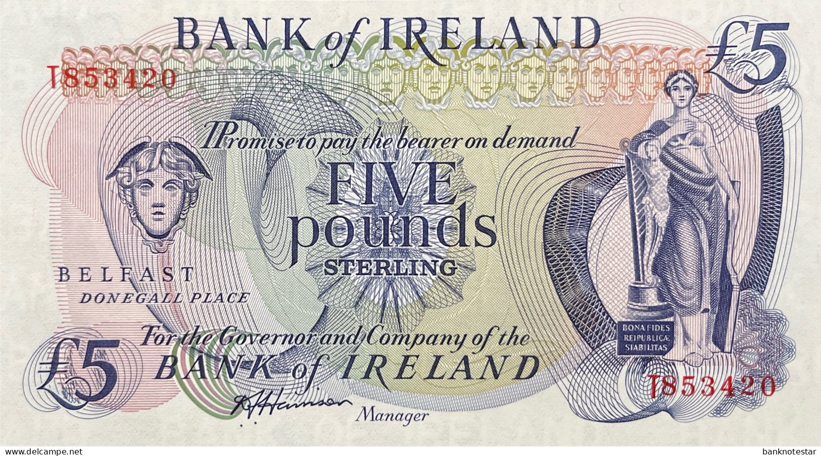 Northern Ireland 5 Pounds, P-66b (1985) - UNC - 5 Pond