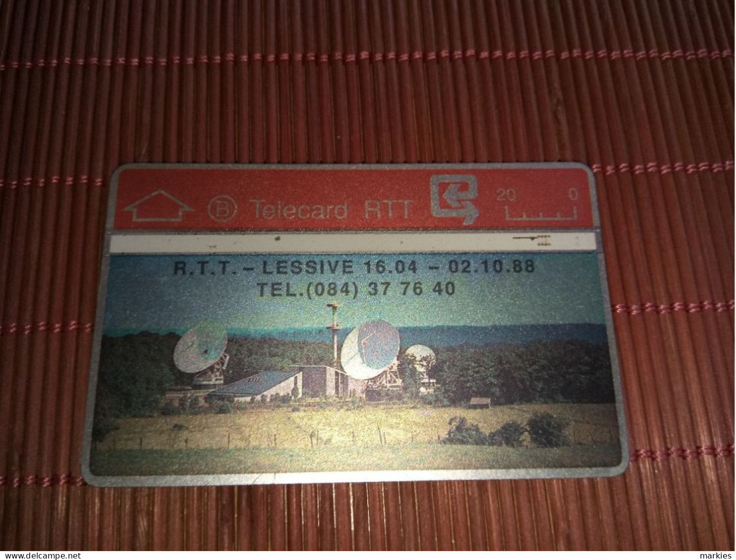 First Card Belgium S 1 Lessive 805 F (I)  Used  Catalogue 40 Euro Rare - Sans Puce