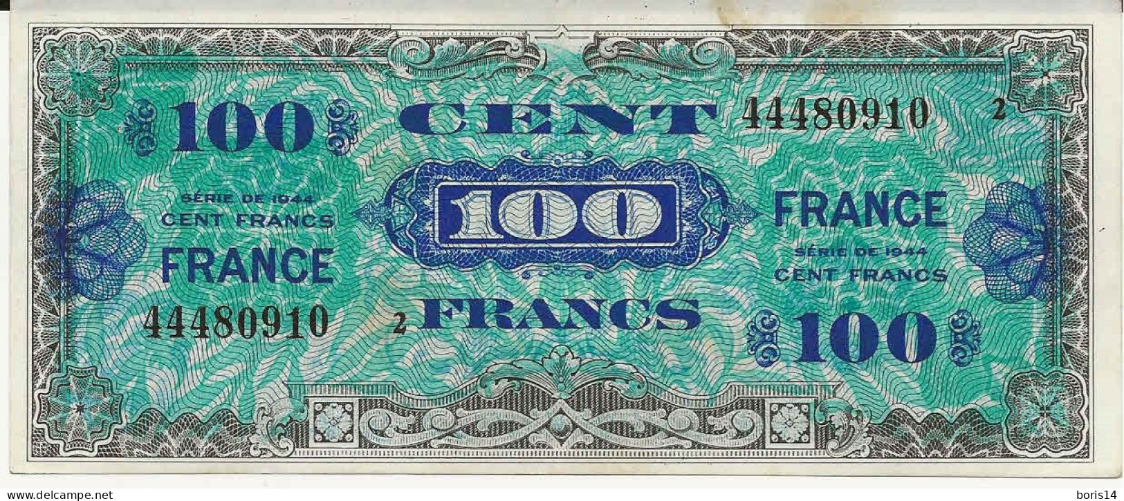 Billet 100 Francs 1944 - Andere & Zonder Classificatie