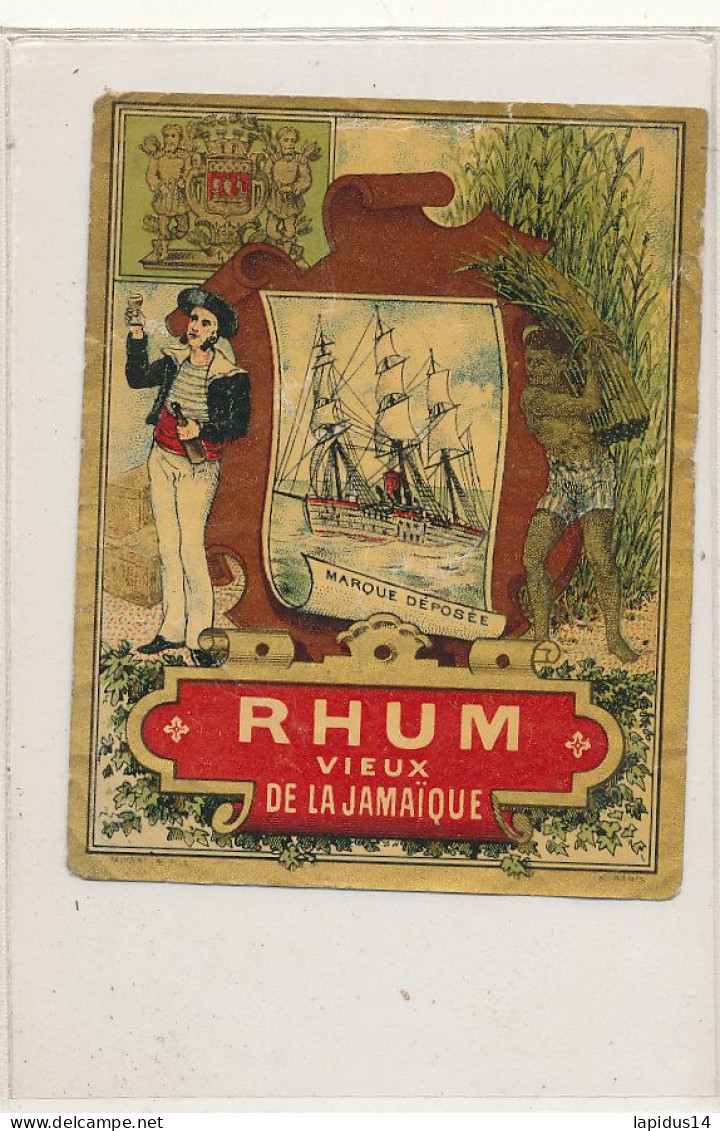 1240 / ETIQUETTE  -  ETIQUETTE DE RHUM    RHUM   VIEUX DE LA JAMAIQUE - Rhum