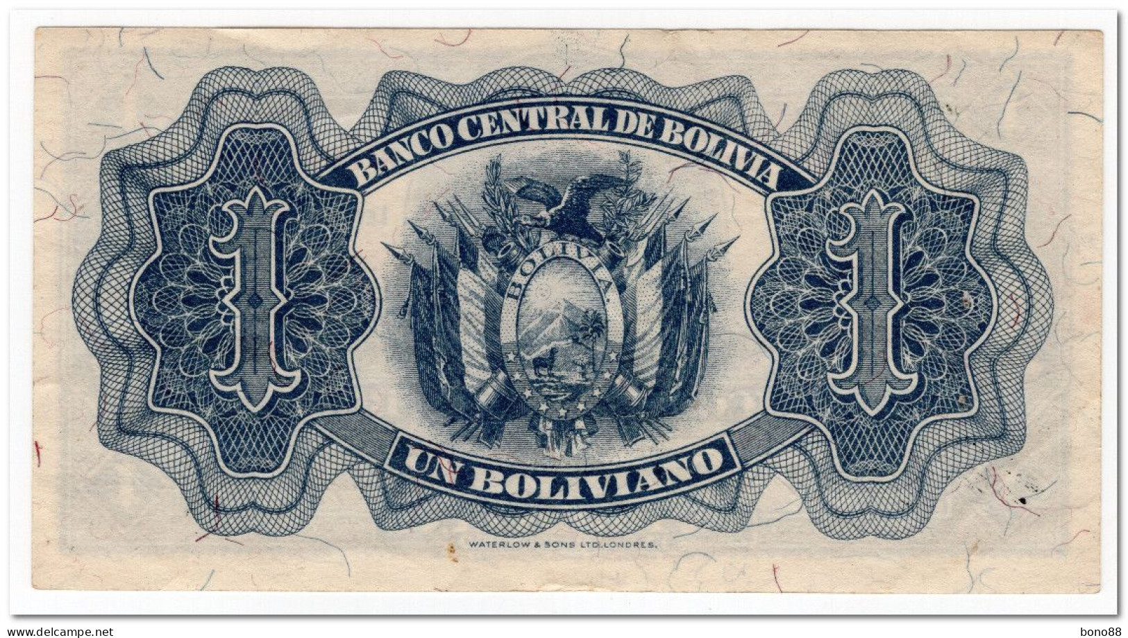 BOLIVIA,1 BOLIVIANO,1952,P.128c,XF - Bolivien