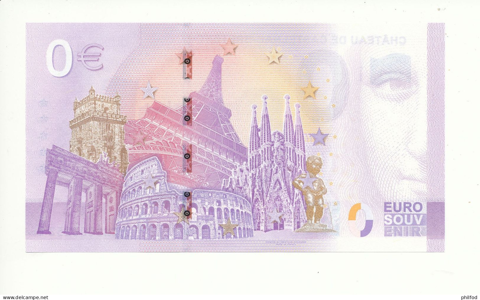 Billet Souvenir - 0 Euro - CHÂTEAU DE CASTELNAU-BRETENOUX - UEHS - 2023-1 - N° 252 - Kilowaar - Bankbiljetten