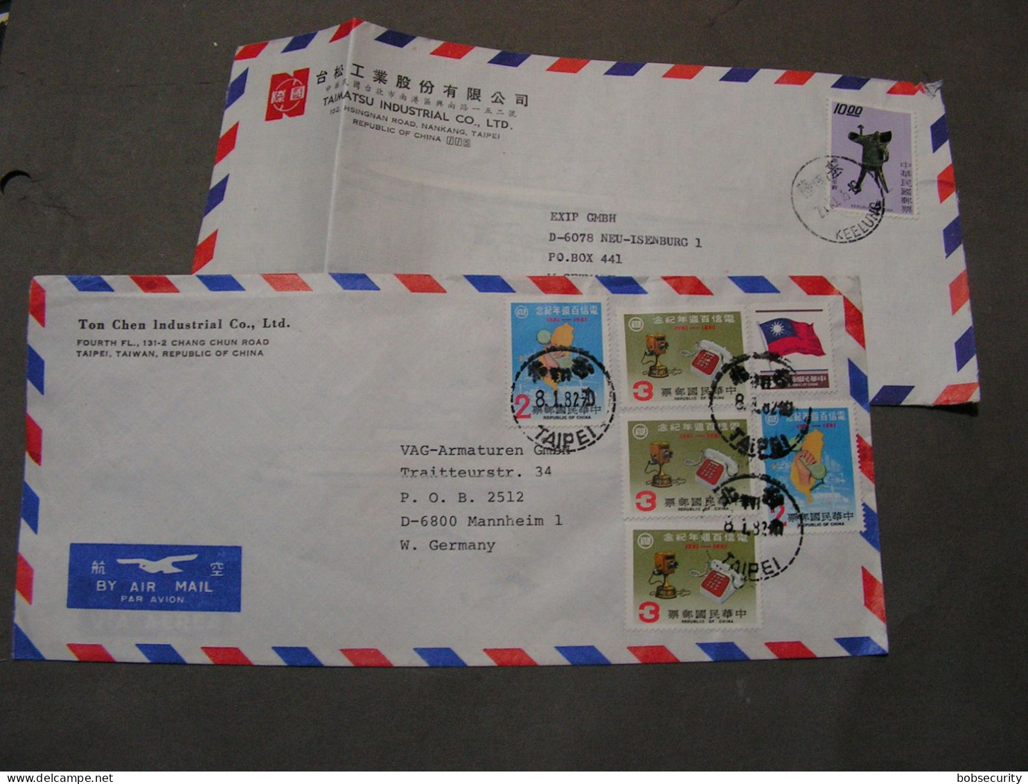 China Taiwan  Cv. 2 Covers - Storia Postale