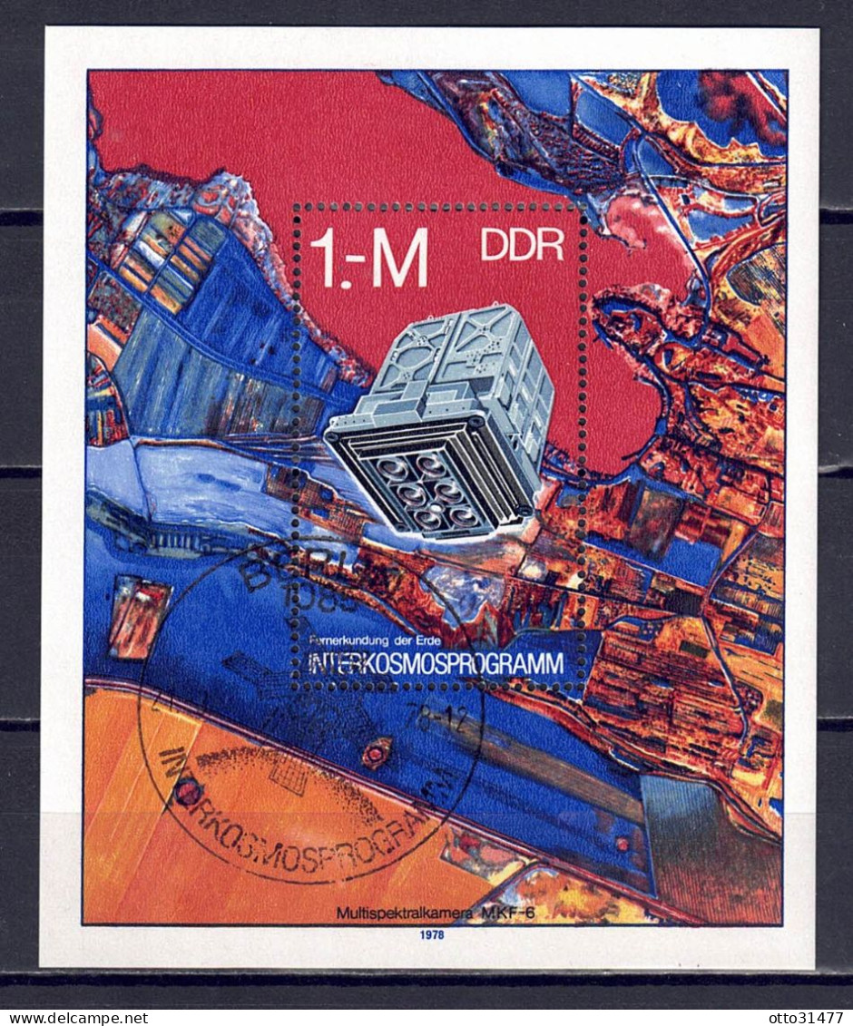 DDR 1978 - Interkosmosprogramm, Block 52, Gestempelt / Used - 1971-1980