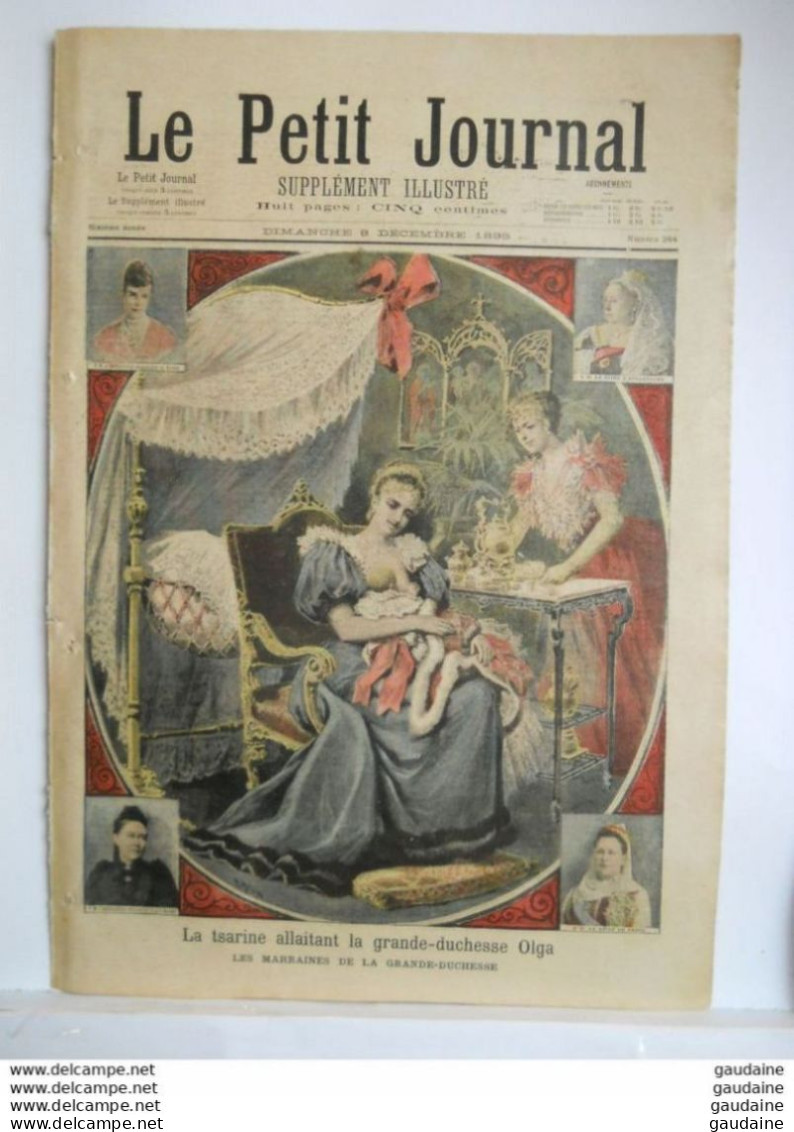 Le Petit Journal N°264 – 8 Décembre 1895 - La Tsarine Allaitant La Grande-duchesse Olga. RUSSIE – Ecole Supérieur - Le Petit Journal