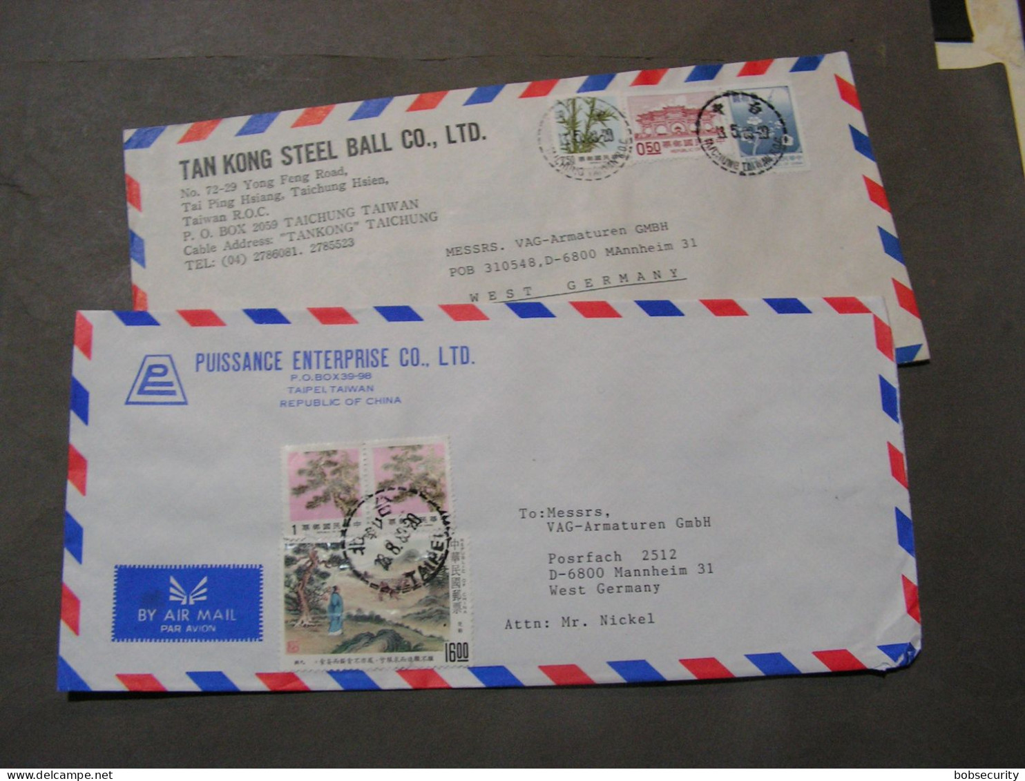 China Taiwan  Cv. 2 Covers - Storia Postale