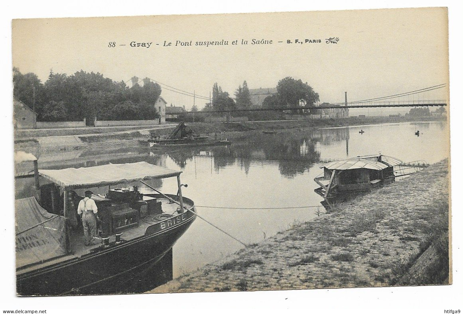 GRAY Pont SAÔNE Péniche Près De Champlitte Lure Saulx Vesoul Lure Luxeuil-Les-Bains Montbozon Héricourt Jussey Marnay .. - Champlitte