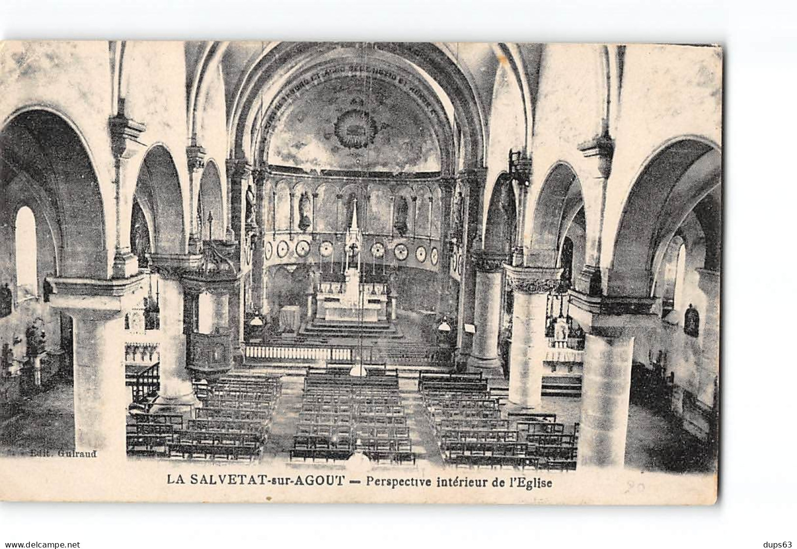 LA SALVETAT SUR AGOUT - Perspective Intérieur De L'Eglise - Très Bon état - La Salvetat