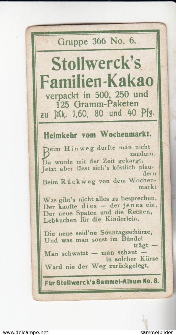 Stollwerck Album No 8 Bilder Aus Posen  Heimkehr Vom Wochenmarkt      Grp 366#6 Von 1905 - Stollwerck