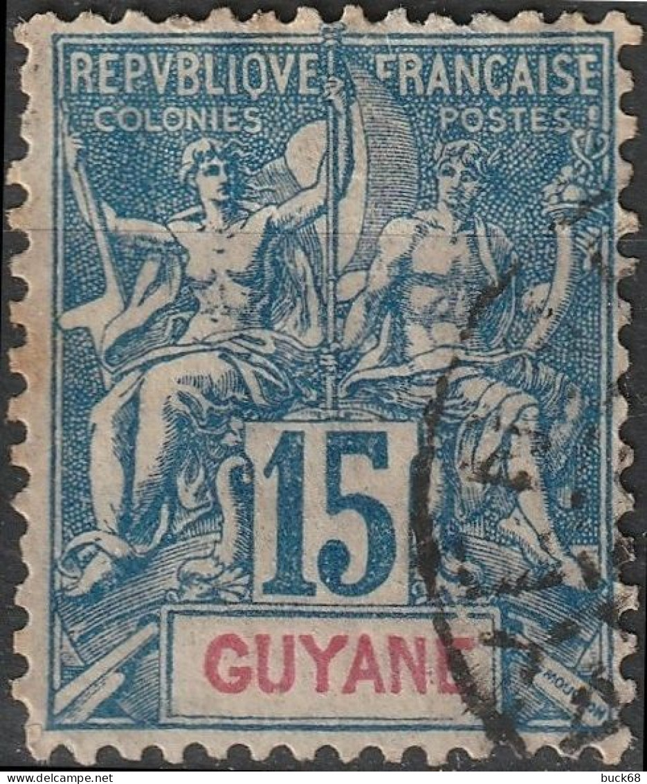 GUYANE Poste 35 (o) Type Groupe 1892 [ColCla] - Oblitérés