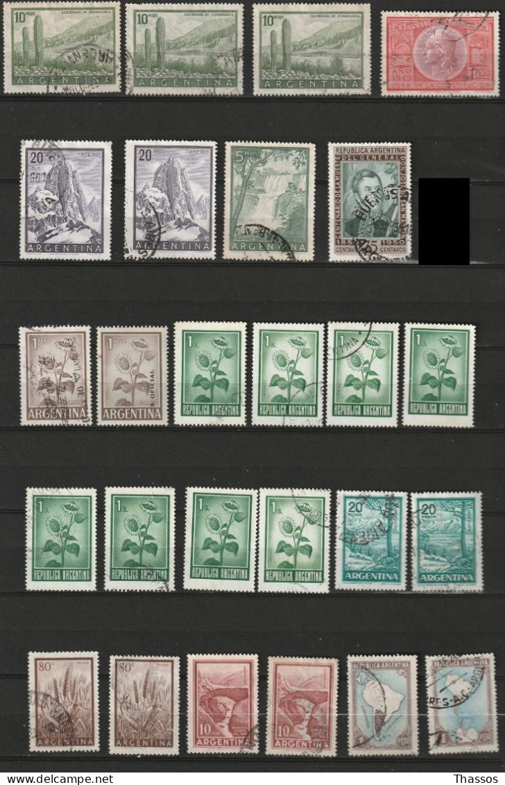 Argentine - Mix - 300 Timbres - Oblitérés - Qualités Diverses. - Colecciones & Series