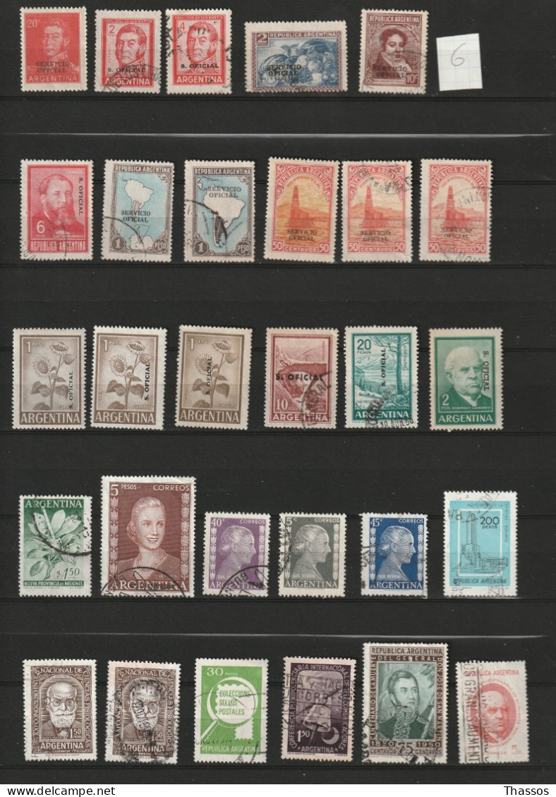 Argentine - Mix - 300 timbres - Oblitérés - Qualités diverses.